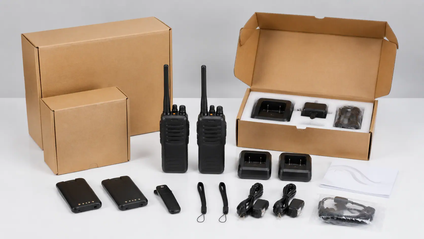 Private label walkie talkie packaging for OEM radio buyers