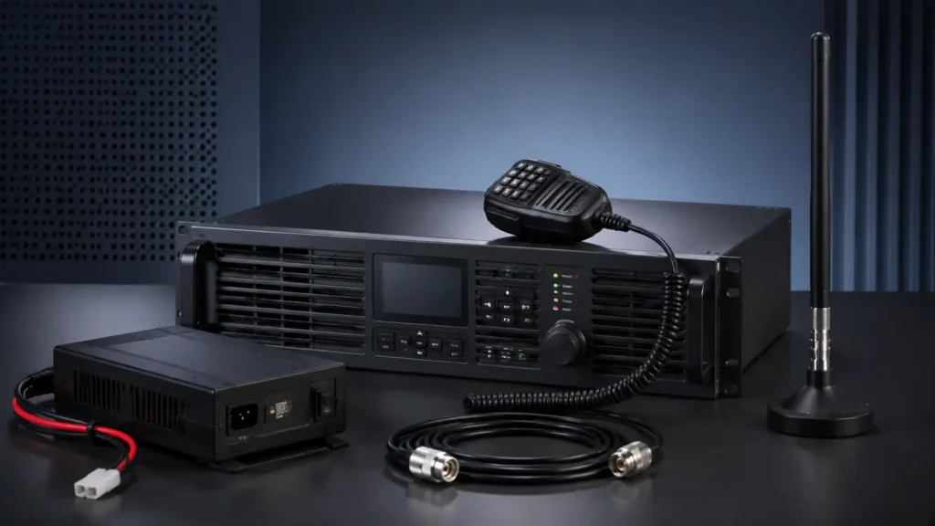 Two way radio repeater system for coverage planning