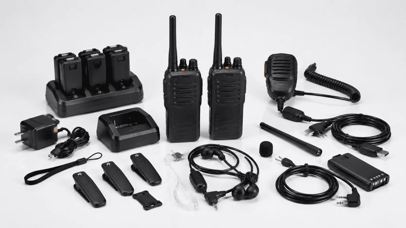 Walkie talkie accessories batteries chargers antennas earpieces