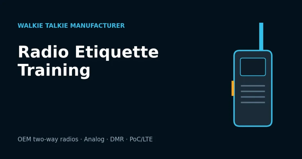 Two-Way Radio Etiquette: Rules, Procedure Words and Team Training